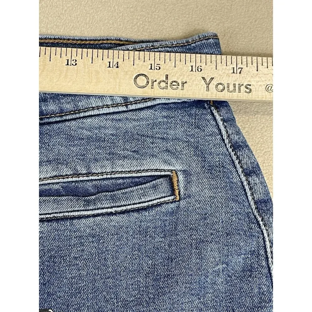 Levis Jeans Womens 32 Blue Premium‎ Ribcage Wide Leg Crop Denim Adult NWT